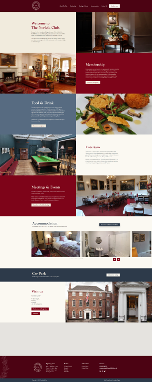 The Norfolk Club Website Project Preview